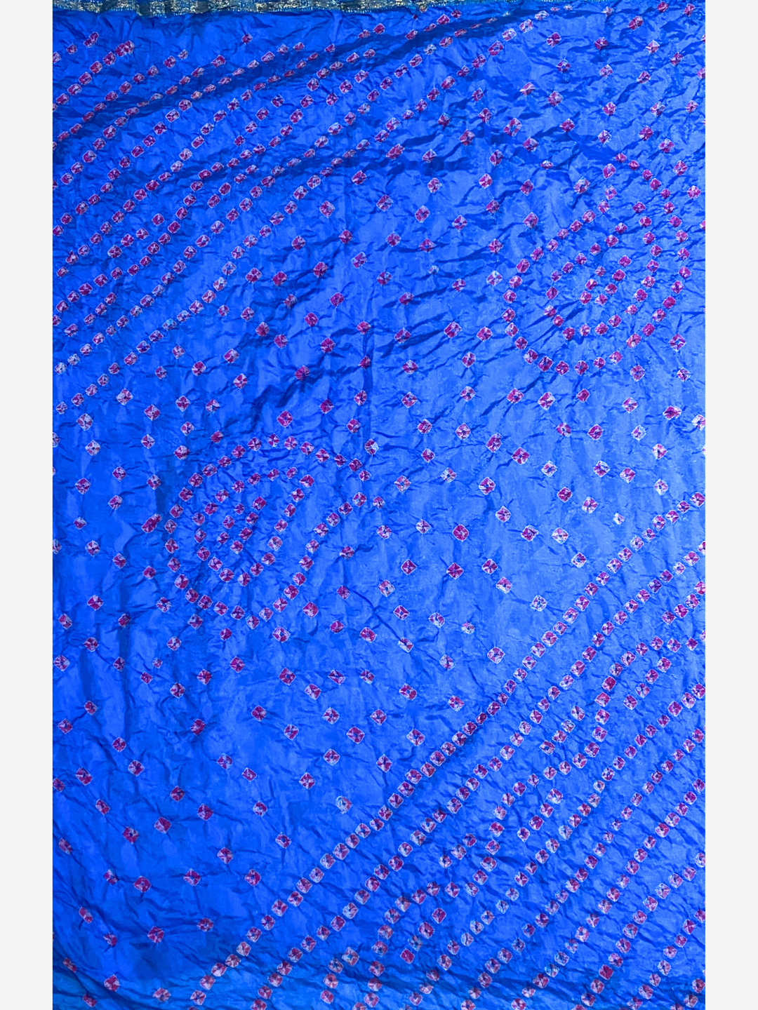 Electric Ocean Bandhani Saree