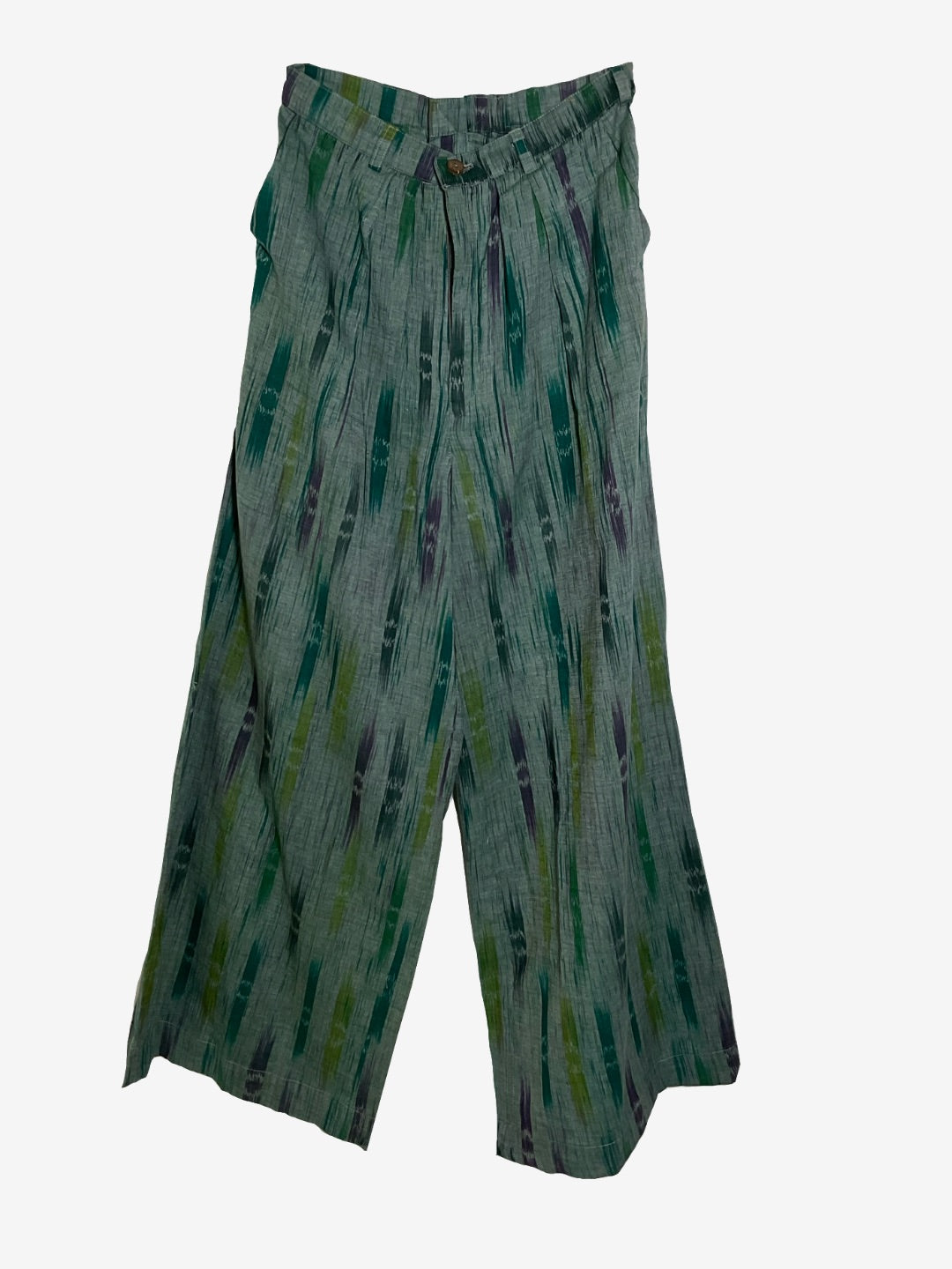 Bottle Green Ikat Pants