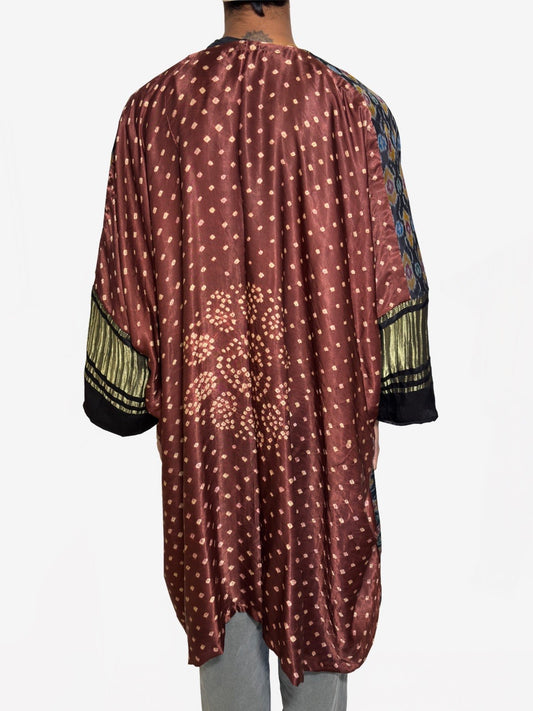 ikat bandhani cape