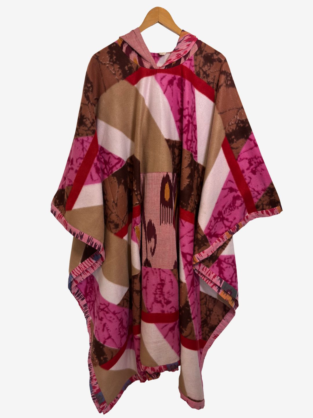 Patchwork Ikat Poncho