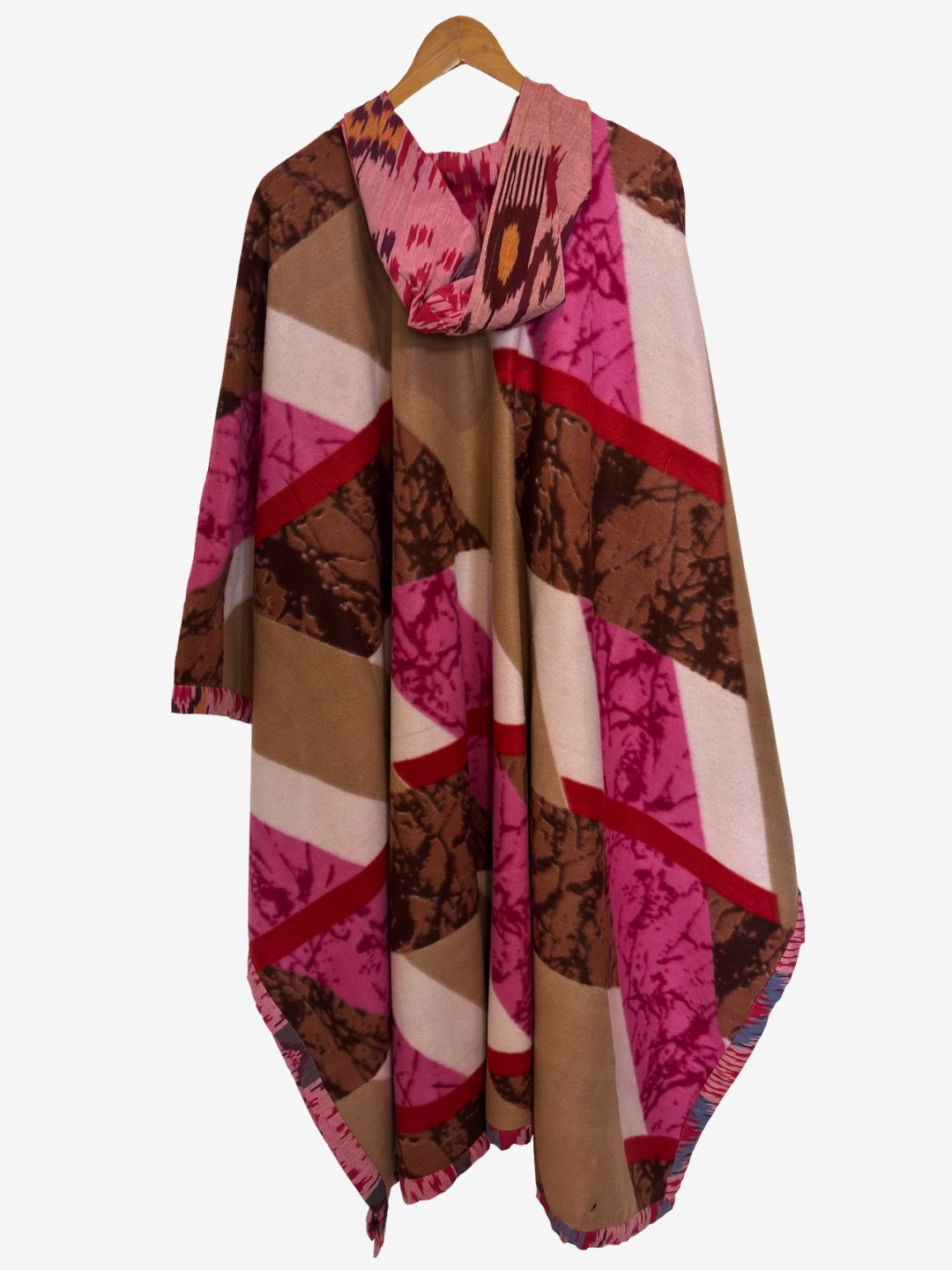 Patchwork Ikat Poncho